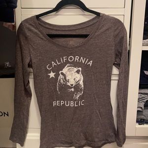 California Republic Lightweight Brown Long Sleeve